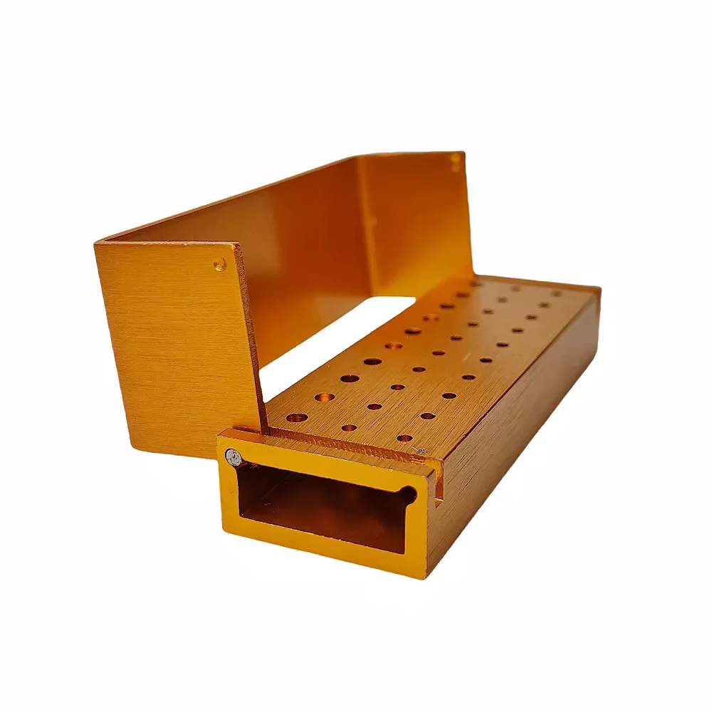 

Autoclavable Dental Bur Block - 30-Hole FG Bur Sterilization Holder in Aluminum for High-Speed Dental Burs