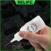 Relife 50ml RL-054 Solvent Bottle Industrial Needle Type Durable Sealing Flux Alcohol Oil Plastic Hand Bottle Repair Tools