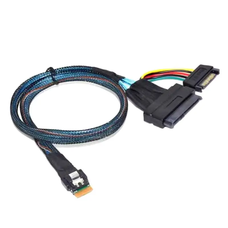 N36R-For Computer Compatible U. 2/U. 3 SSD Cable 50Cm Slimline SAS SFF-8654 4I To SFF-8639 Data Cable For U. 2/U. 3