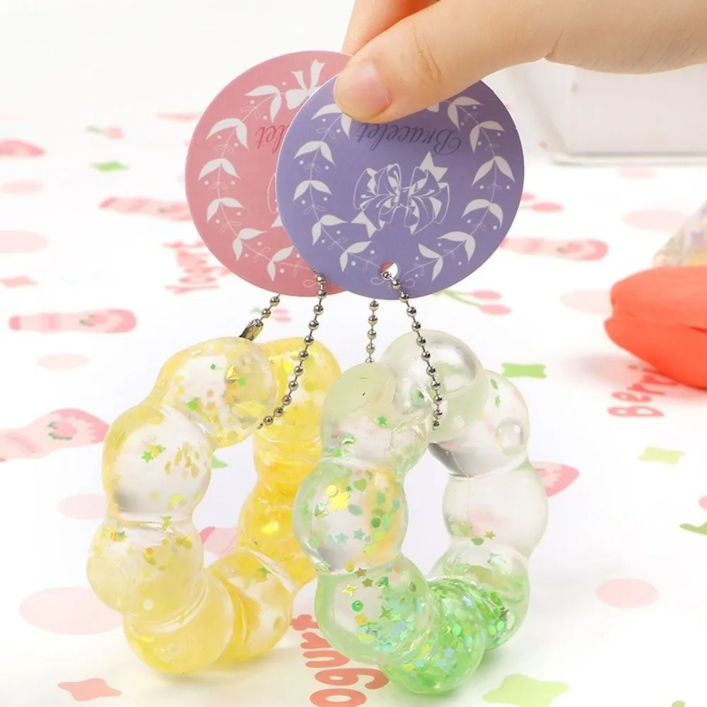 Party Favor Funny Maltose Slow Rebound Bracelet Soft Sequin Donut Pinch Bracelet Portable Fidget Teenagers