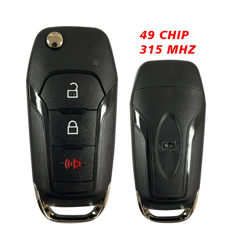 

CN018082 For Ford F150 2015 3 Button Flip Key Remote Strattec 5923667 HU101 2 Track 315mhz