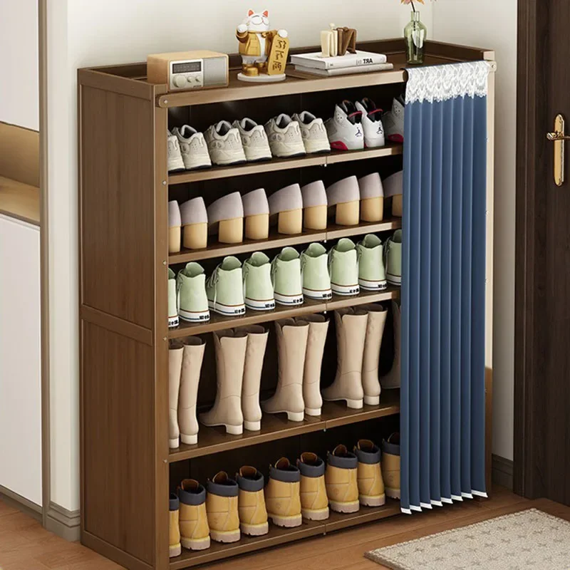 Wooden Shoe Rack Entrance Storage Shelf Boxes Shoes Cabinets Sleek Big Sapateira Portatil Dobravel Multifunctional Furniture