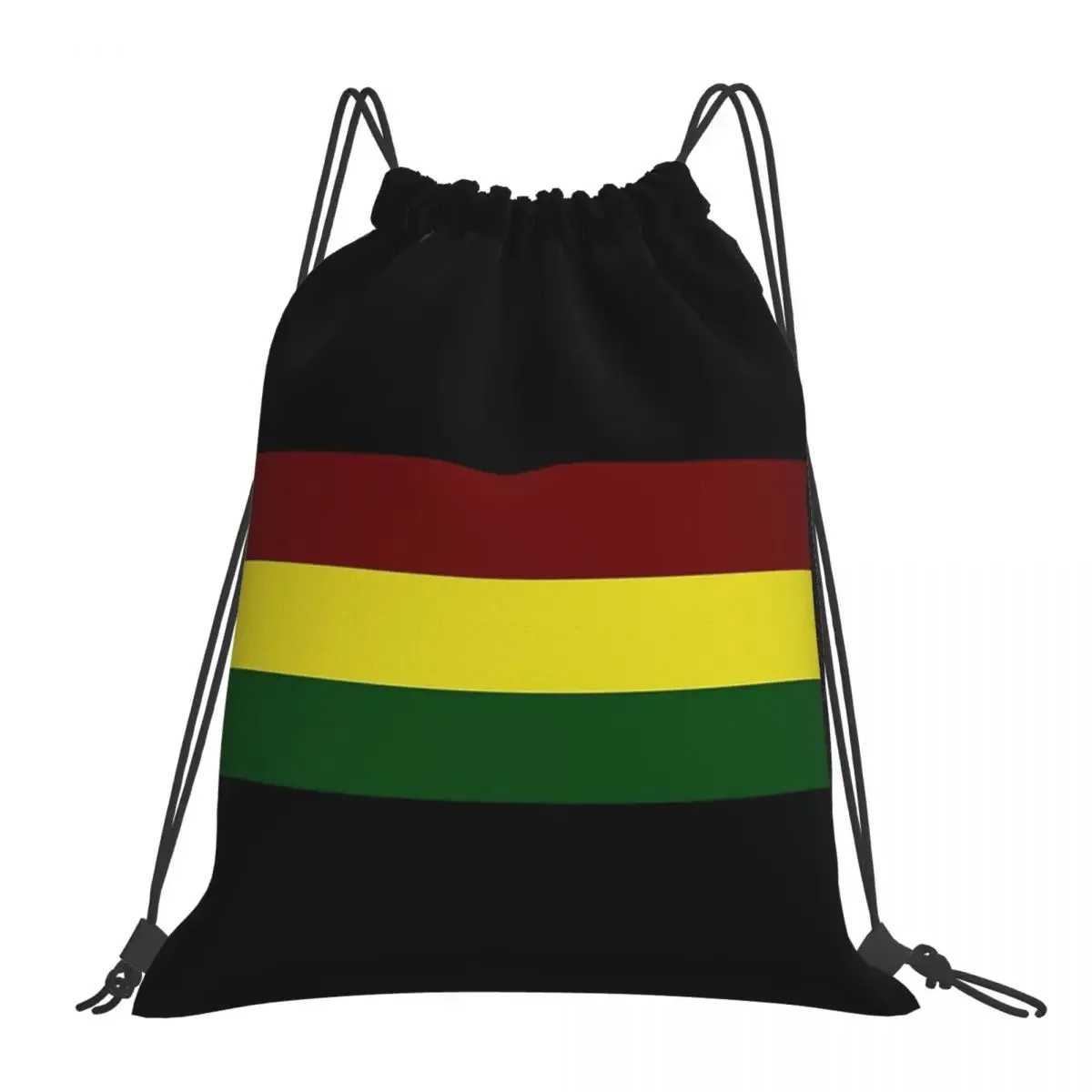 

Rasta Flag Rasta Stripe Backpacks Fashion Portable Drawstring Bags Drawstring Bundle Pocket Sports Bag BookBag Travel Students