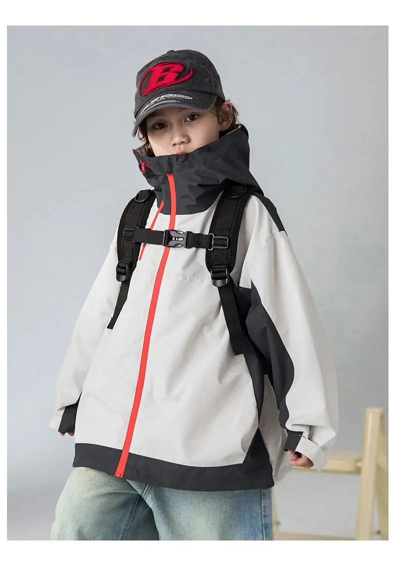 5-14Y Kinder Jungen Mit Kapuze Mantel Frühling Herbst Neue Koreanische Kinder Top Trenchcoat für Teen Mädchen Oberbekleidung Windjacke