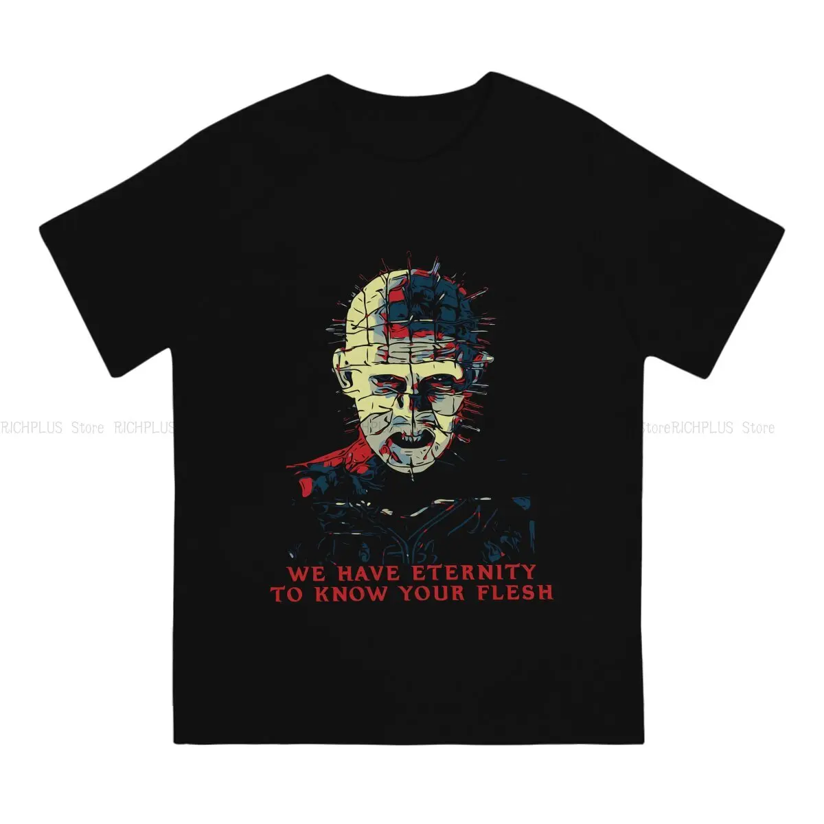 HelHellraiser Horror Movie TShirt Pinhead Eternity Quote Classic Polyester T Shirt Leisure Men Clothes Printing Trendy