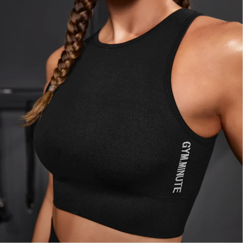 LEOSOXS Quick-drying Breathable Yoga Vest Slim-fit Waist Shock-Proof Sports Underwear Outdoor Fitness Wear Sleeveless T-shirt