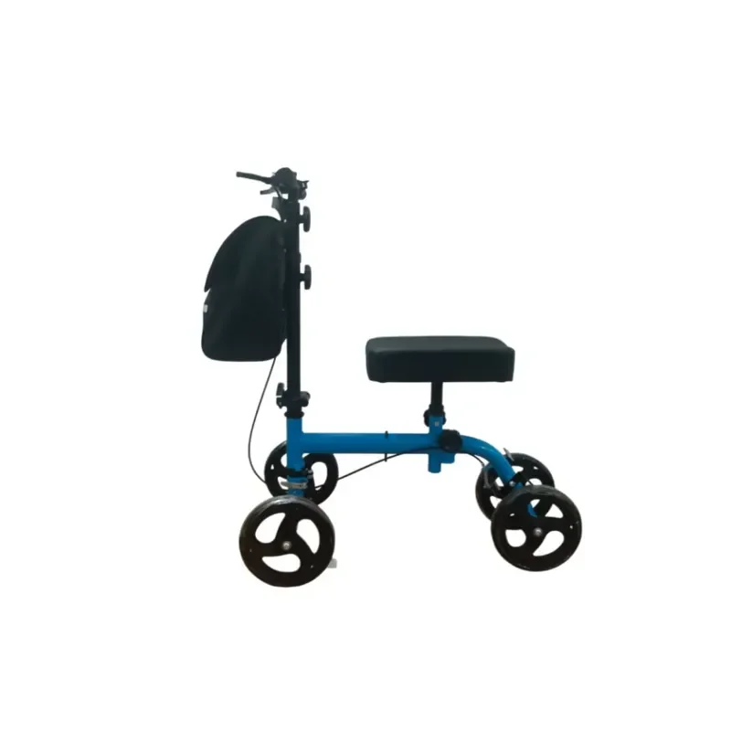 Foldable Knee Walker Scooter with 8 Inch PVC Wheels Padded Rest and Storage Bag Lightweight Mobility Aid for Leg Injury