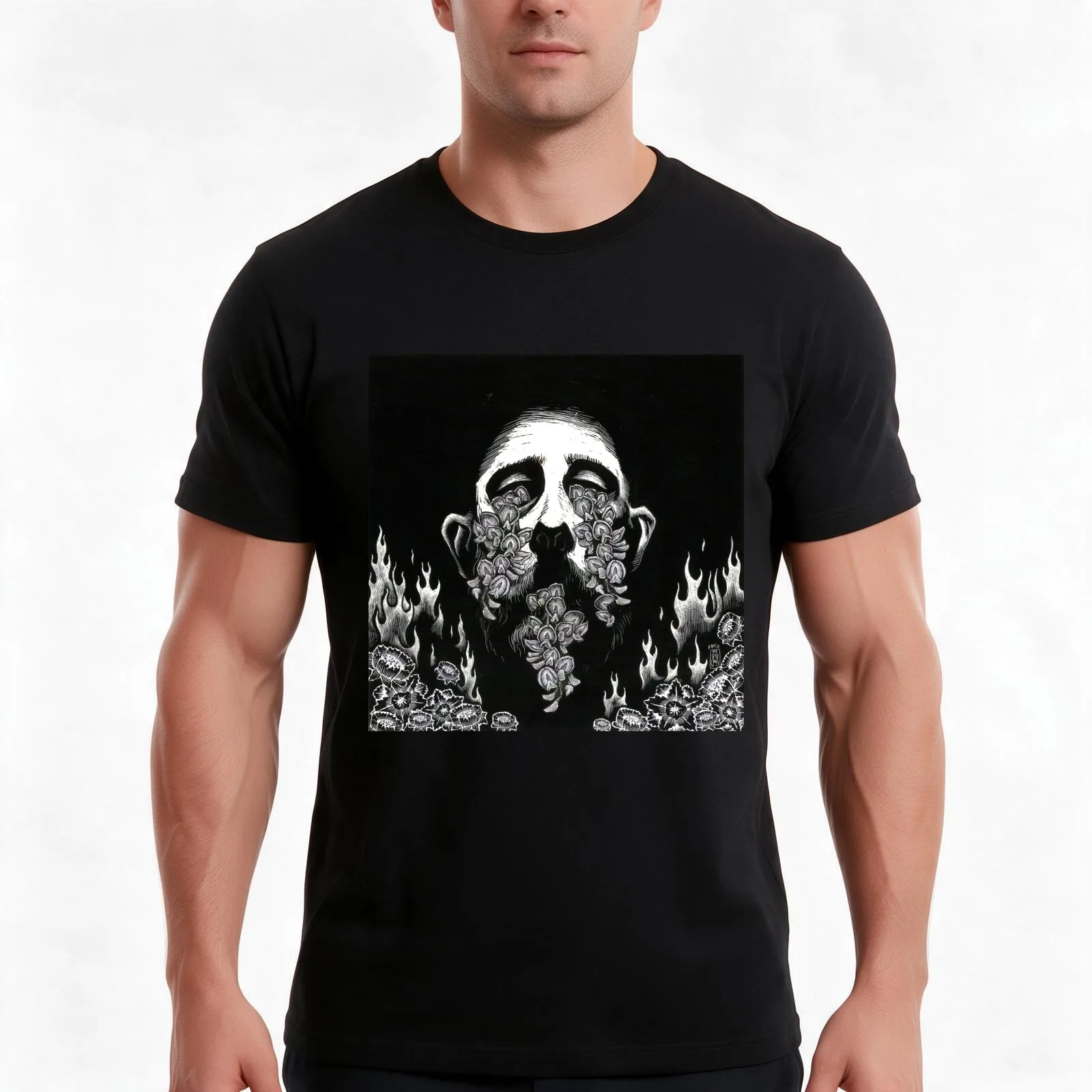 Another portrait of a black sheep boy T-Shirt, Summer Casual Cotton Tee, Oversized Streetwear Tops, Vintage Graphic Print