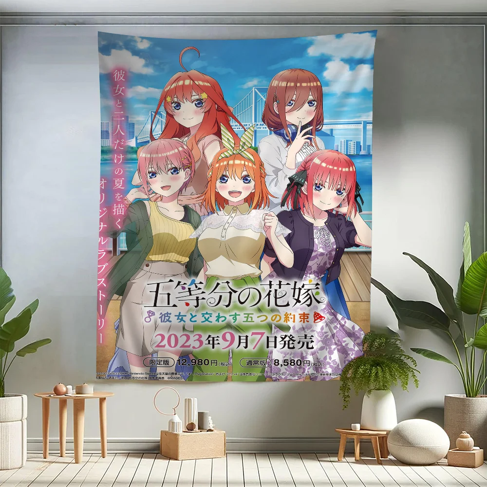 

The Quintessential Quintuplets Anime Cartoon Tapestry Bohemian Wall Tapestries Mandala Wall Hanging Sheets