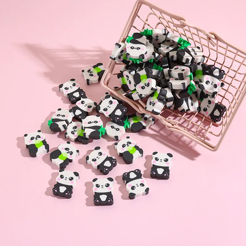 Kawaii Niedlicher Cartoon-Riesenpanda Blumenförmiger Radiergummi für Grundschüler Hochwertiges Kleines Zubehör Grenzüberschreitender Großhandel