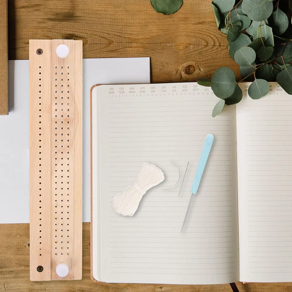 1 Set Adjustable Wood Iron Bookbinding Tool For Diy Scrapbooking Punch Binding Device Sewing Kit Beginners Book Repair Supplies