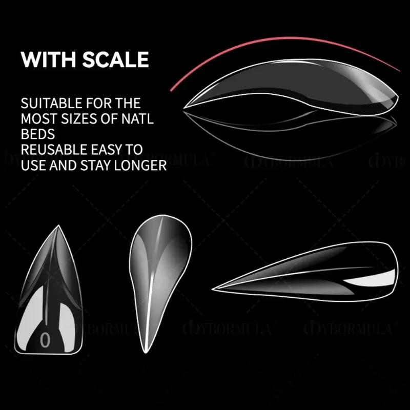 120 pezzi per unghie curve doppie forme per estensione gel poli unghie scolpite 3D stampi a copertura completa forniture per nail art fai da te strumenti per manicure