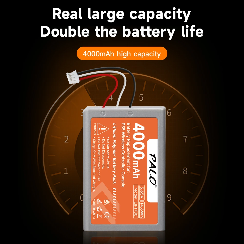 Lip1708 para sony ps5 controlador sem fio bateria playstation 5 dualsense controlador de jogo CFI-ZCT1W CFI-ZCT1J baterias ps5