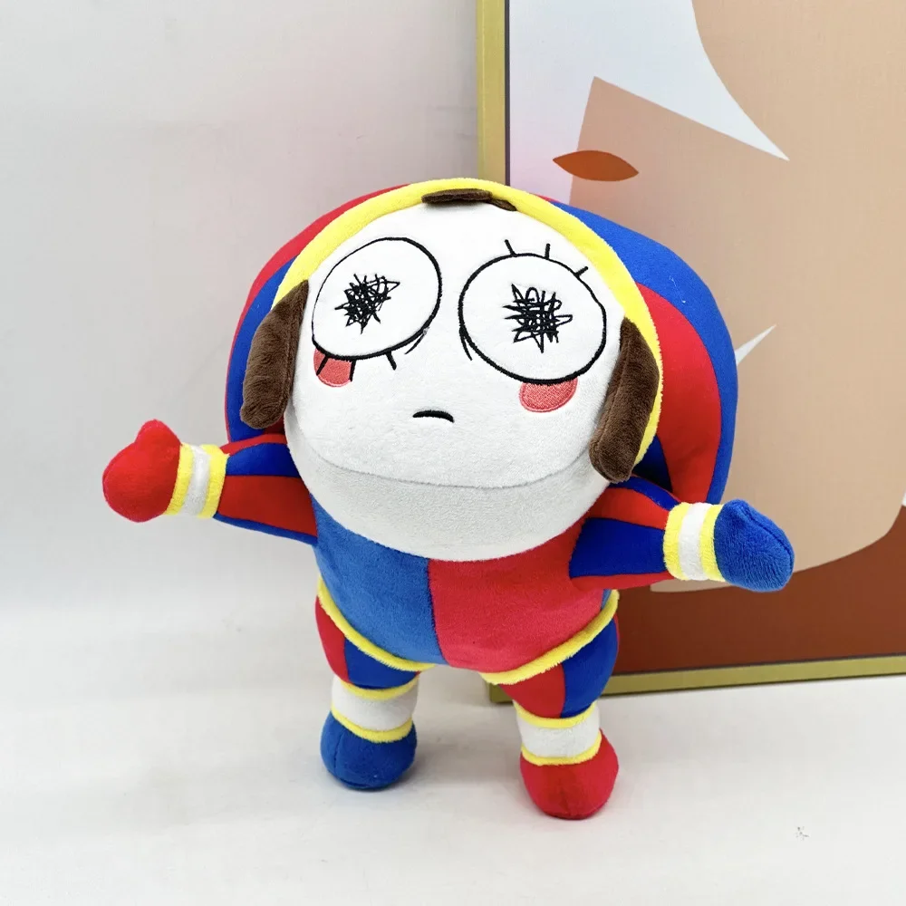 16cm New Pomni Plush Doll The Digital Circu Court Favorite Jester Plushie Kawaii Ornaments Collection Desktop Display Gift Toy