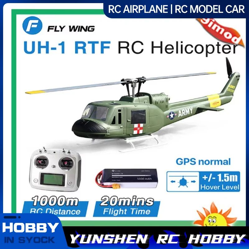 

Вертолет Uh-1 Huey V3 Rtf, модель летательного аппарата с дистанционным управлением, класс 470, с дистанционным управлением H1, подарок для мальчика