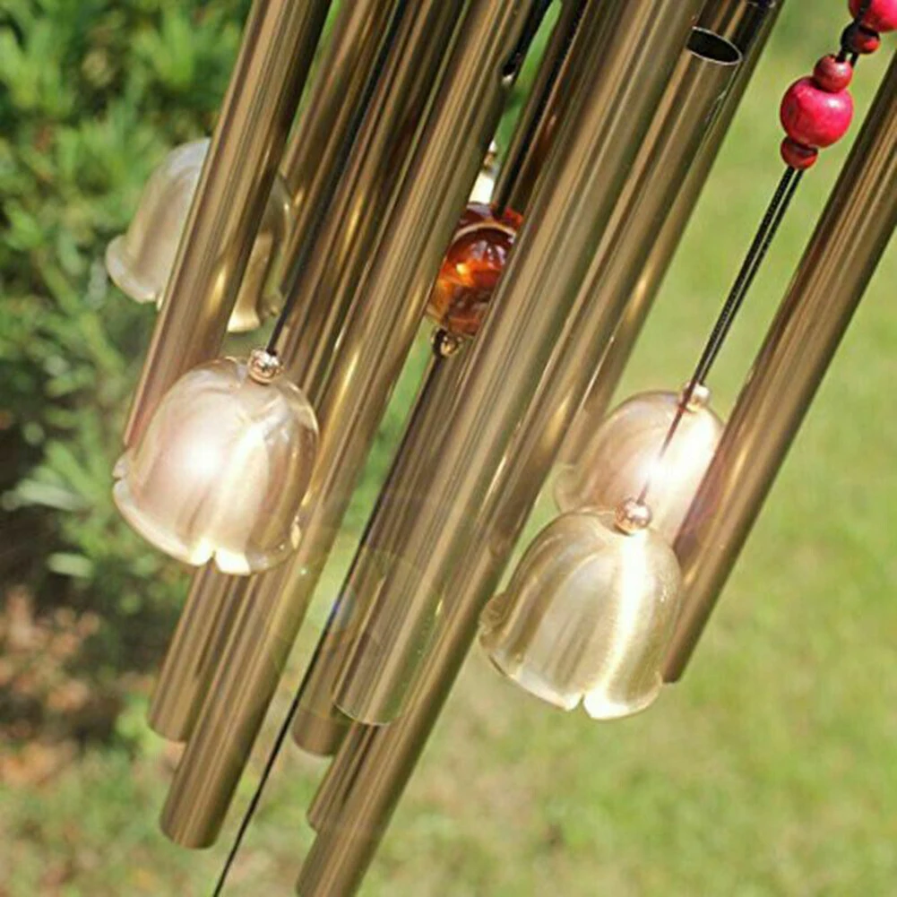 Large Wind Chime Tubes Bell Copper Metal Church Bell For Outdoor Garden Yard Balcony Home Decoration Bless A Symbol Of Good Luck