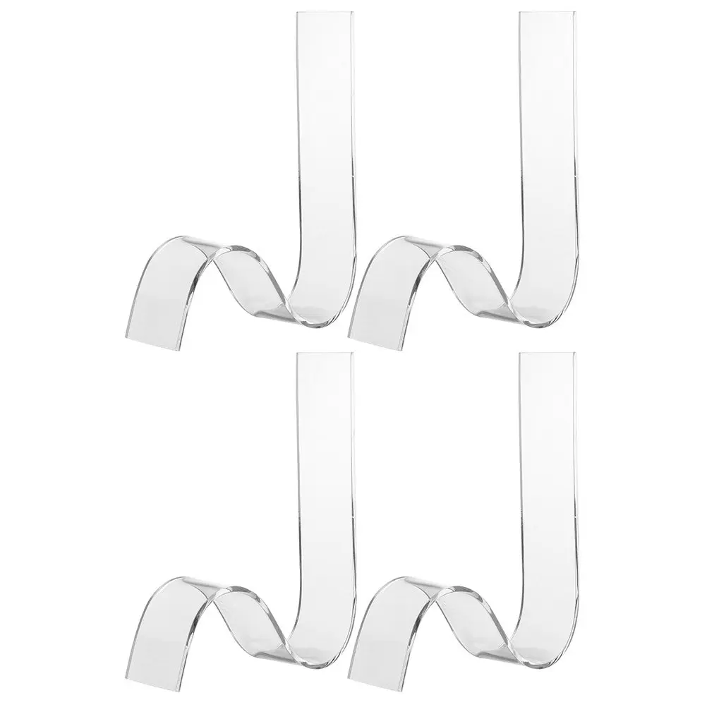 4Pcs Elegant Acrylic High Heels Stand Shoe Display Rack Versatile for Boutique Counter Home Office Hotel Boot Sandal