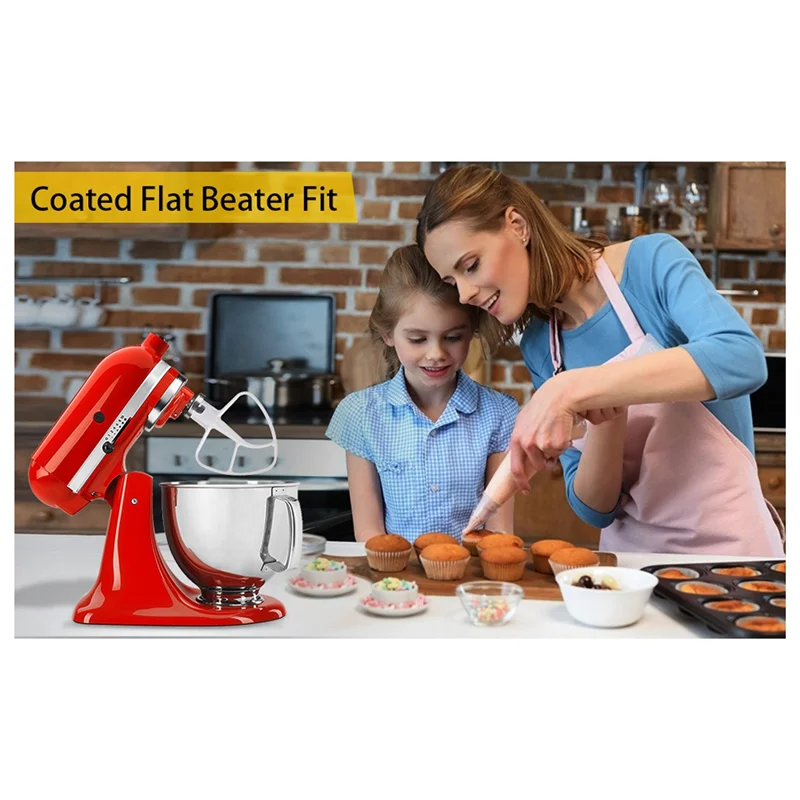 A01V-K45B Gecoate platte klopper voor Kitchenaid-mixer, voor Kitchen Aid Mixer-accessoire Kitchenaid Mixer-opzetstukken Kitchenaid