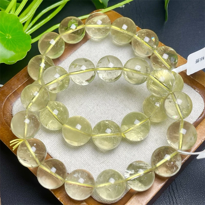 

Natural Citrine Quartz Bracelet Charms Handmade Fortune Energy Bangle Mineral Woman Amulet Jewelry Gift 1PCS 15/16/18MM