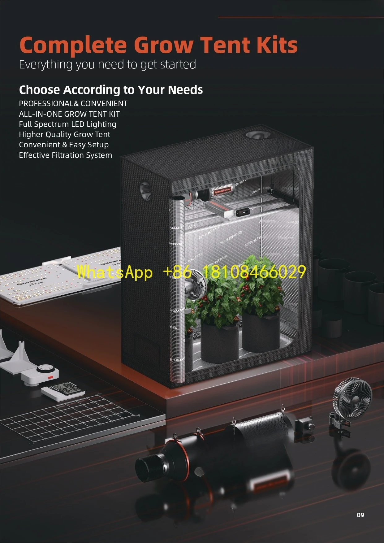 

Light 4.6x2.3x6.5ft Growing Tent Complete System Spider Farmer 320W SE4500 LM301H EVO Full Spectrum Led Grow