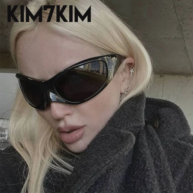 Y2K Punk Katzenaugen-Sonnenbrille für Damen und Herren 2026 Luxusmarke Trendige Sonnenbrillen Vintage Übergroße Steampunk-Brille Gafas De Sol – Detail 2