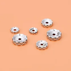 5PCS 925 sterling silver vintage copper coin gasket handmade DIY beaded material necklace bracelet jewelry accessories
