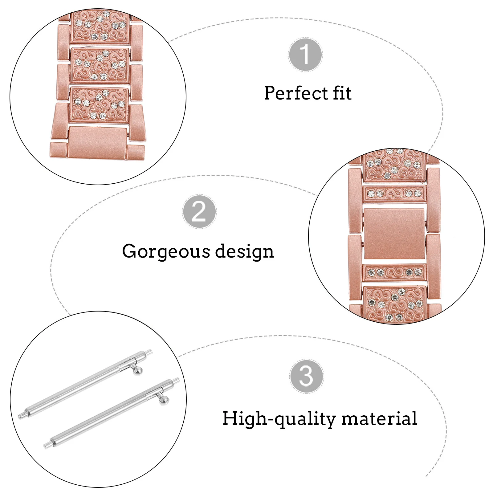 

Sparkling Watch Replacement Strap Rhinestones Decorated Band for Men and Women Comfortable Fit Trendy Wristwear Accessory