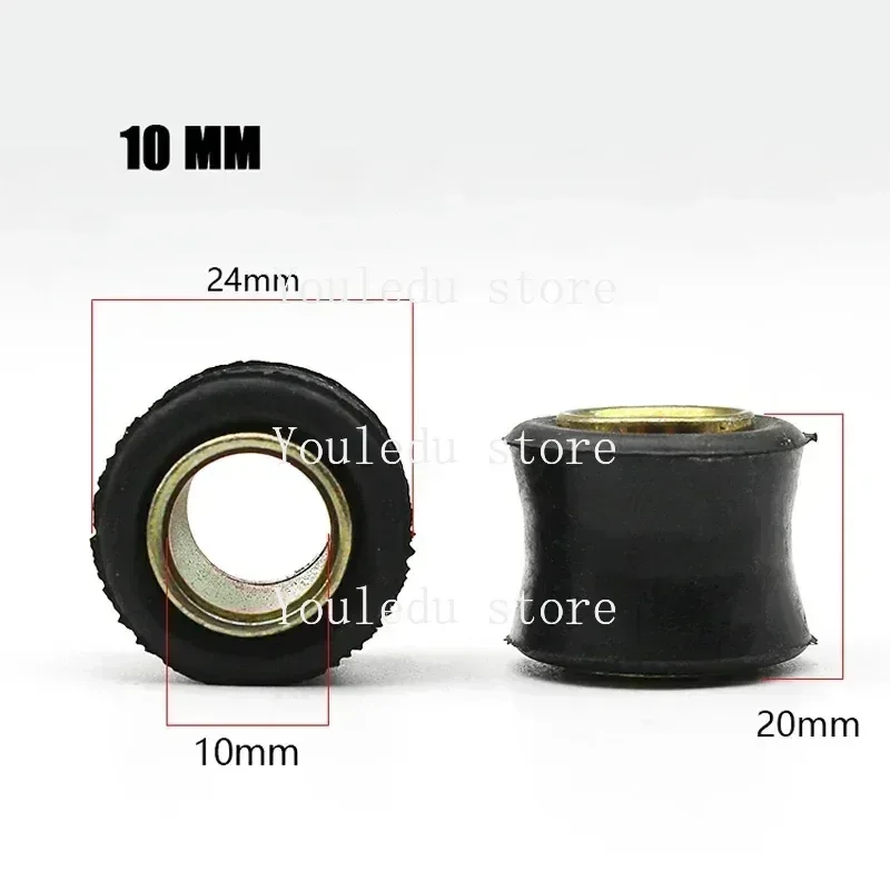 2pcs Universal Motorcycle 10MM 12MM Rear Shock Absorber Sleeve Buffer Rubber Ring Bushing Fixed Ring Rear Sleeve Scooter