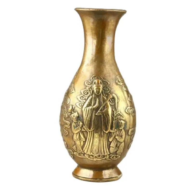 

Chinese Handmade Exquisite and Delicate Kwan-Yin Bronze Vase