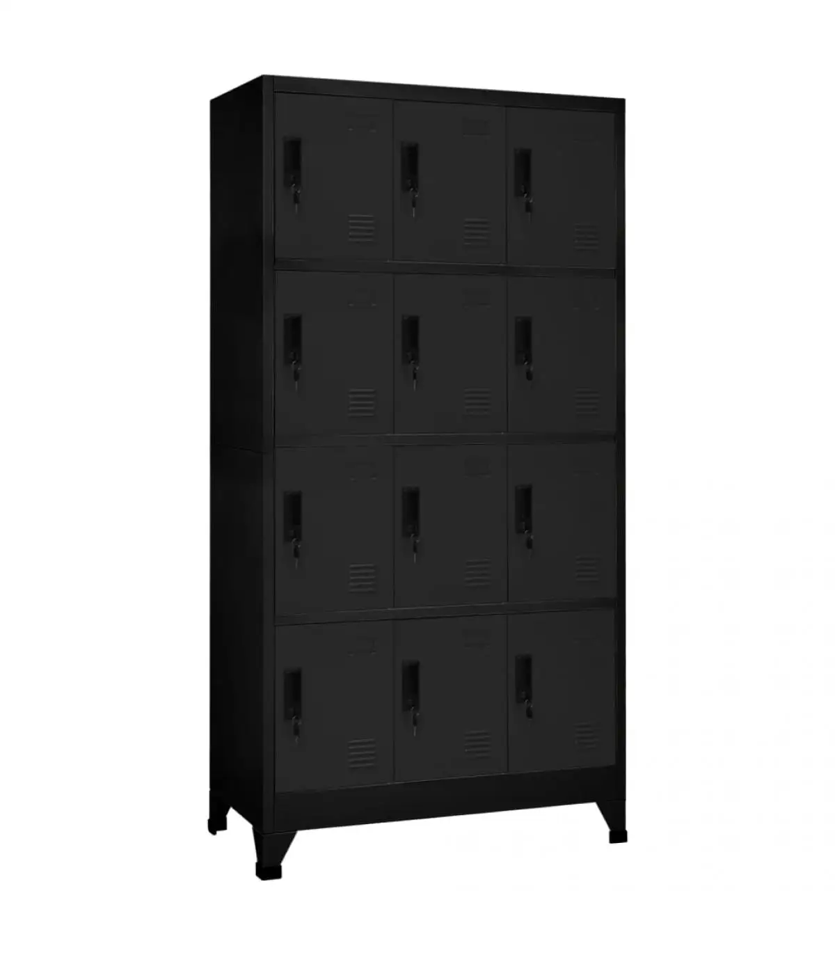 Lockers and storage cabinets black steel locker 90x45x180 cm