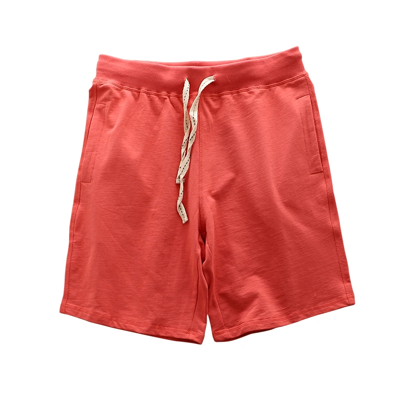 DUKEEN Shorts Heren Zomer Badstof Joggingbroek Katoen Effen Kleur Joggingbroek Losse Casual Vijfpuntsbroek Heren