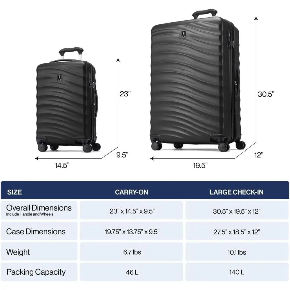 Maxlite Air V2 2-Piece Luggage Set: 8-Wheel Spinner, Lightweight Hardshell, TSA Lock, 21 & 28
