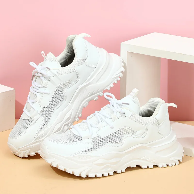 Men's and Women's Korean Version of The Trend Thick Soled Clunky Sneaker Breathable Comfortable Casual Sports Shoes image 6