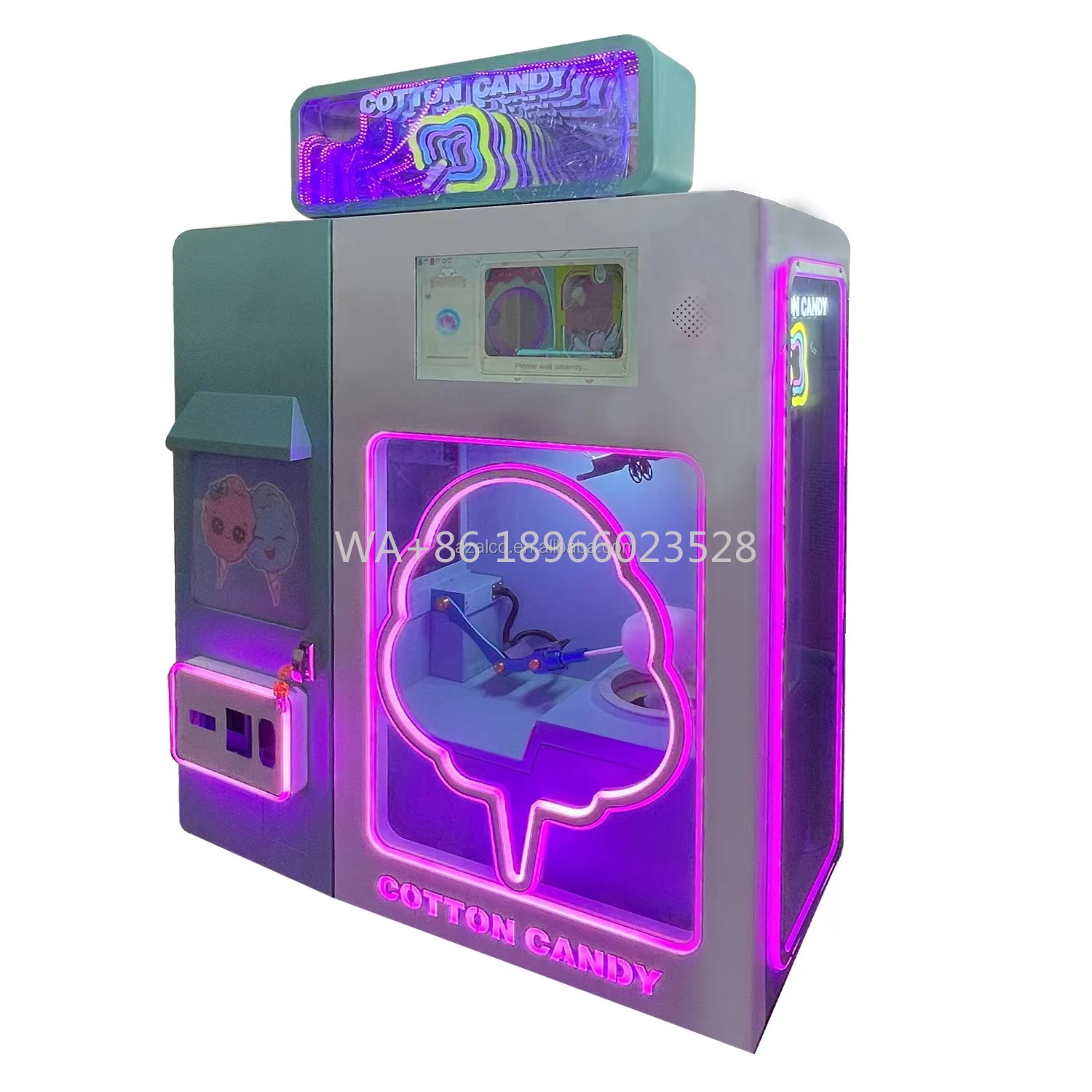 Máquina expendedora de algodón de azúcar, súper calidad y precio, gran oferta 2023, último hilo mágico de algodón de azúcar, venta automática