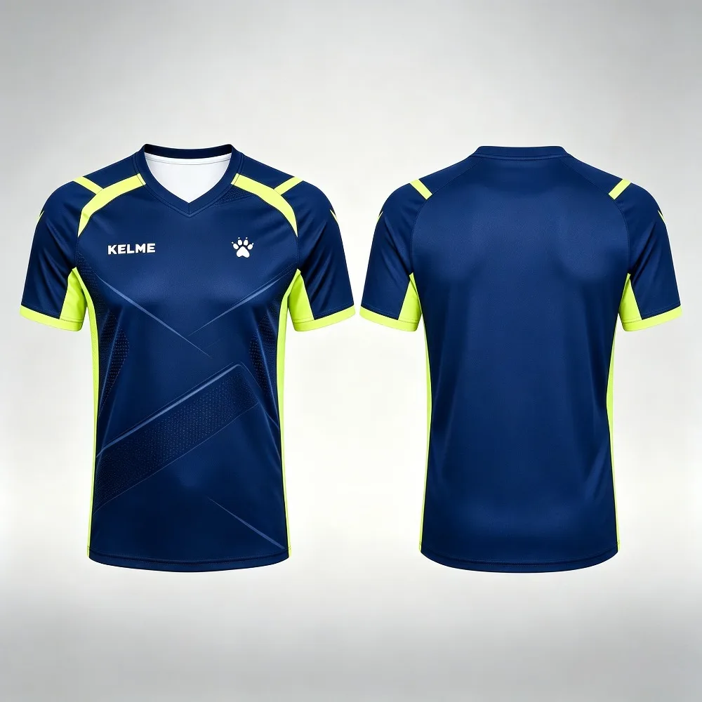 Summer KELME Men Women Soccer Jersey Quick Dry Breathable Football Shirt Training Running Sports Couple Top Uniform T-shirt