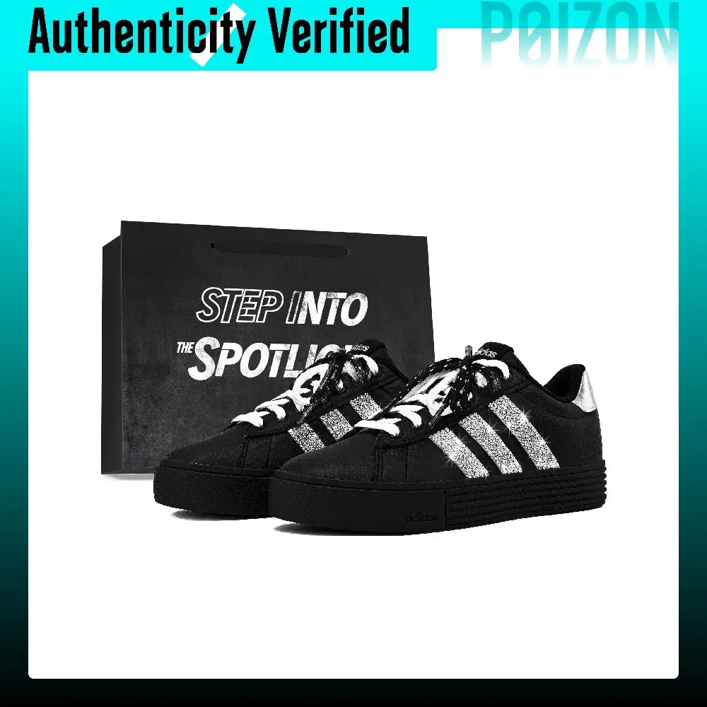 Adidas Daily 4.0 Black Diamond Skateboard Shoes Unisex Black KH8004(Team138-)