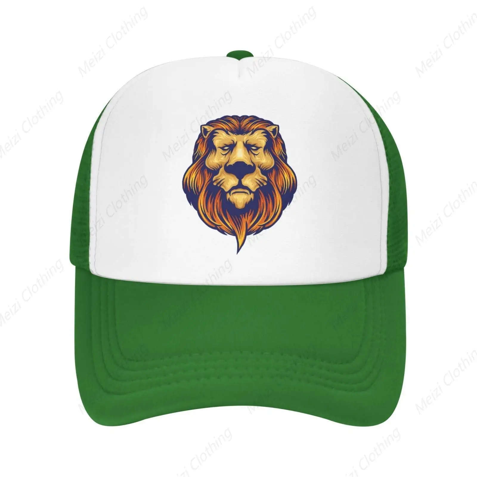 

Street cool lion head mesh truck hat, personalized fashionable breathable dad hat men's and women's truck hats