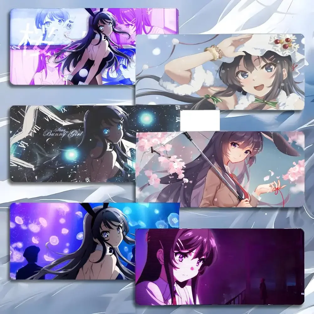 R-Rascal Does Not Dream of Bunny Girl Senpai Mai Sakurajima Mouse Pad Mousepad Large Gaming LockEdge Thickened PC Table Desk Mat
