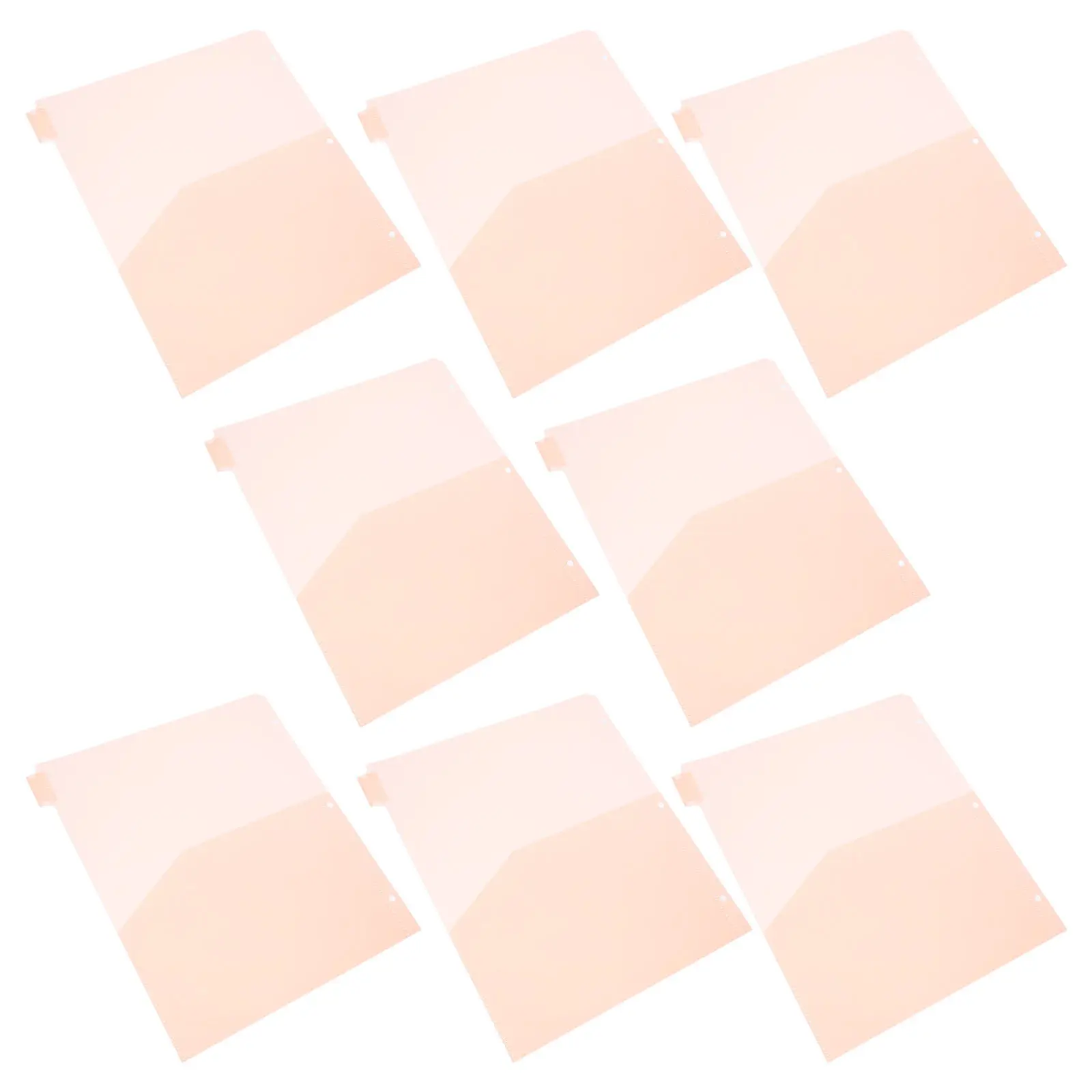 

8Pcs Plastic Binder Dividers Pockets Tabs Office Filing Organizers Document Holders Three Ring Binder with Dividers