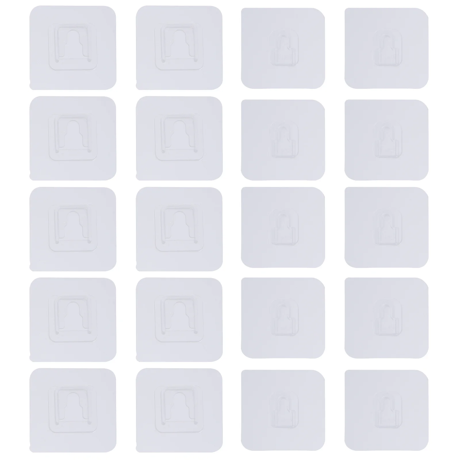 40 pezzi adesivi con fibbia di stoccaggio adesivi ultrasottili fibbie a parete senza chiodi senza installazione di perforazione fibbia da parete appiccicosa