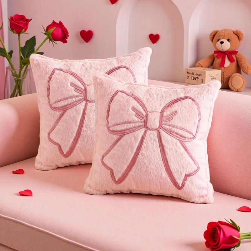 2pcs Polyester Sofa Pillowcase Standard Sturdy Reinforced Seams Fit Bay Window Homestay Cleaning Washable Reusable Premium