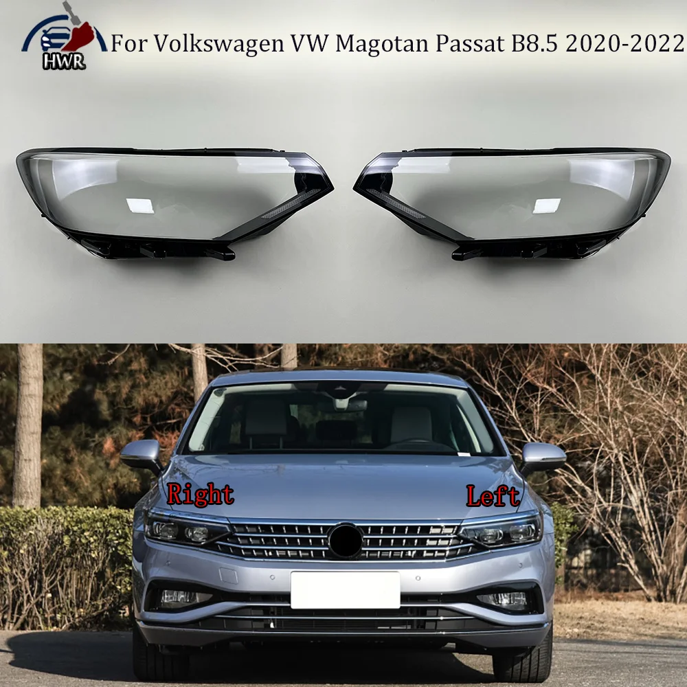 Car Front Headlight Lens Cover Auto Case Headlamp Lampshade For Volkswagen VW Magotan Passat B8.5 2020 2021 2022 Halogen