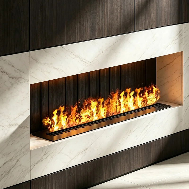 French Style Built-In Electric Fireplace LED Flame 3D  Steam Remote Control Household Hotel Use Water Mist Effects