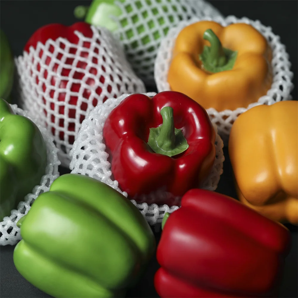 

2 Pcs/Lot Sweet bell pepper artificial fake vegetables props restaurant decoration Simulation vegetables chili hot pepper model