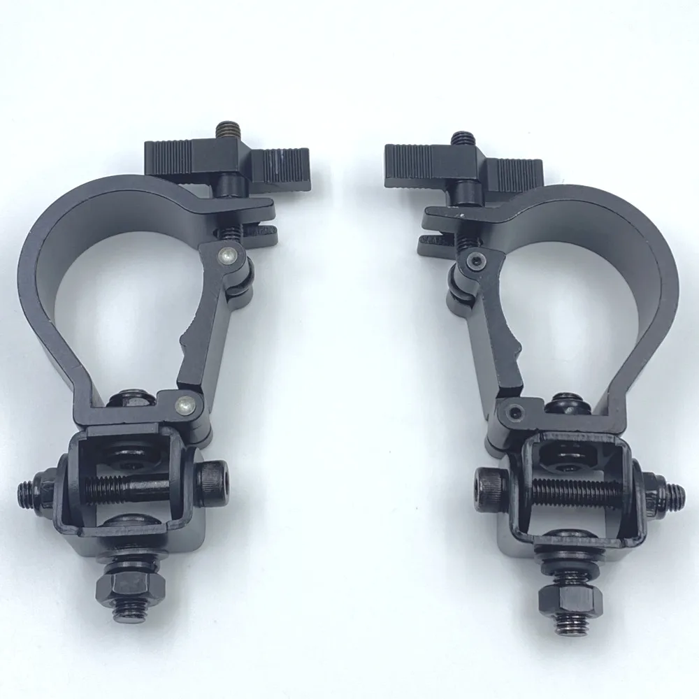 A Pair Folding Clamps Right/Left Fold Clamp Aluminum 48-51mm Truss Tube Mounting For Stage LED Wall Washer DMX Linear Light Bar