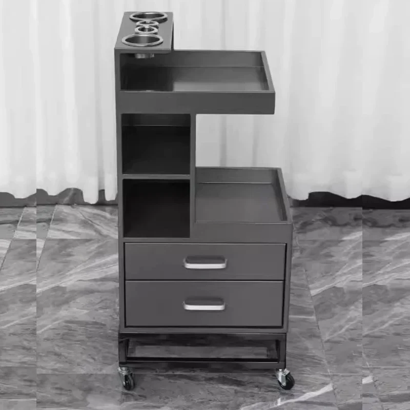 Cart Rolling Trolley Storage er with Drawer Barbershop Stainls Steel Hair Salon Cinet