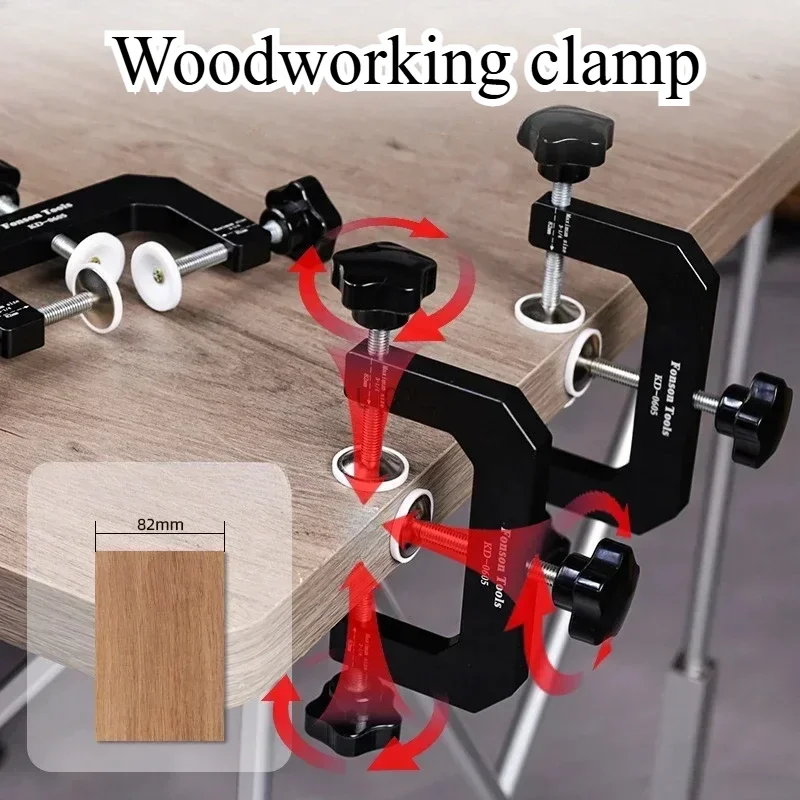 Woodworking Clamps Aluminum Alloy Heavy Duty 3-Way G Clamp Secure Hold Hand Screw Woodworking G-Clamp Edging Carpenter Clamps