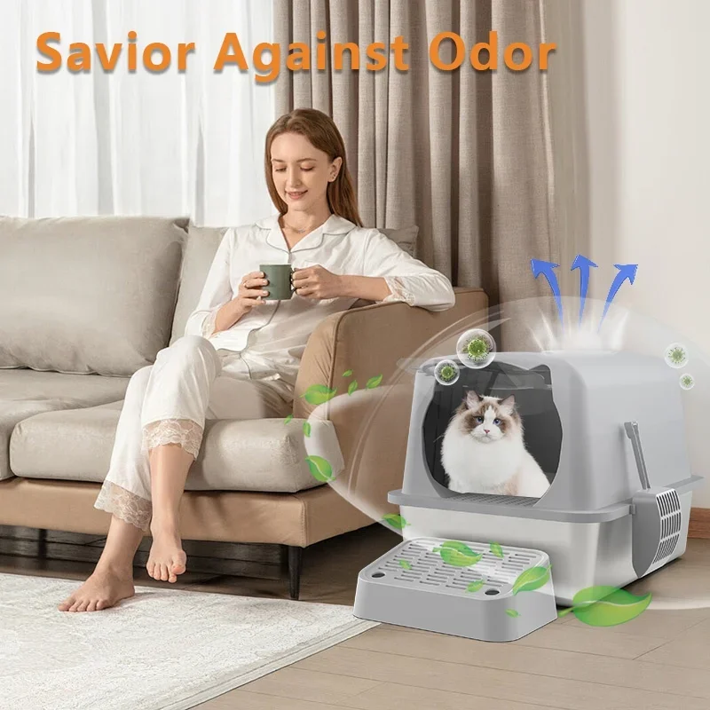 New popular Pet Cat Litter Box Large Fully Enclosed Drawer Type Pet Toilet cat litter box big