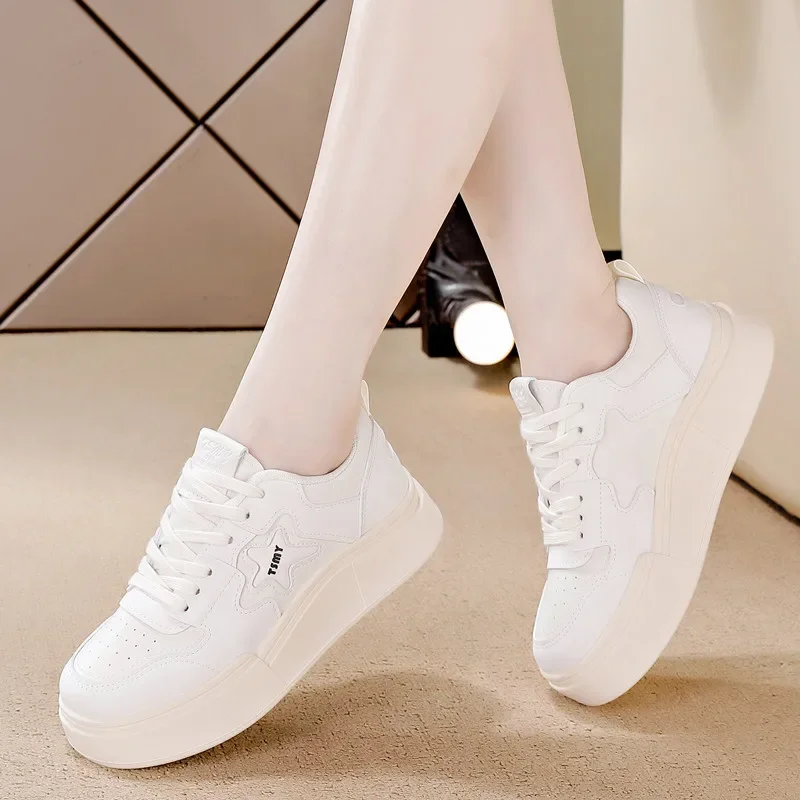 Women Platform Sneakers Star Skateboard Trainers Thick Sole Running Sport Shoes Tennis Shoes Woman Flats Outdoor Casual Sneaker