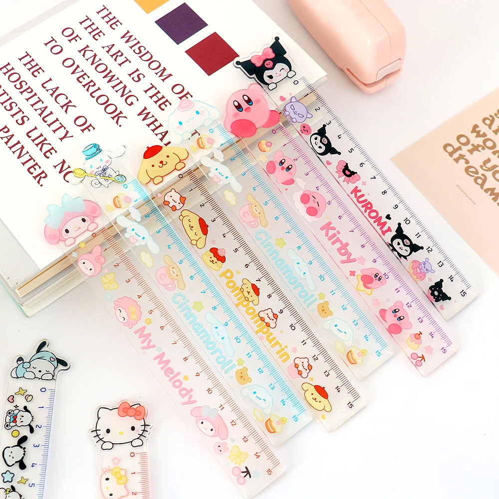 15cm Cute Ruler School Supplies Kawaii Accessories  Drawing Tool Korean Stationery Fournitures Scolaires Student Regla Ruler